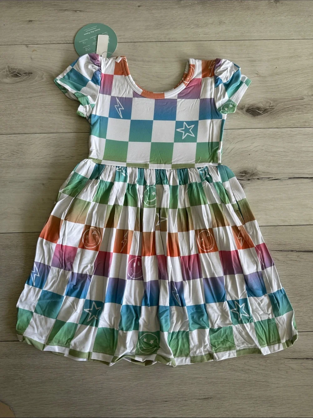 Little Sleepies Ombre Cheery Checks Skater Dress Multi 4T NWT IN PACKAGE